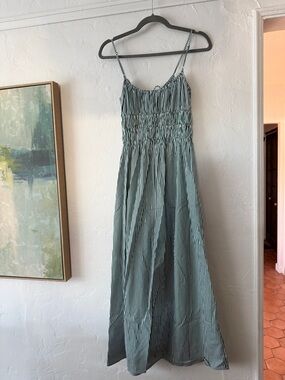 Faithfull NWT Marianne green stripe dress large